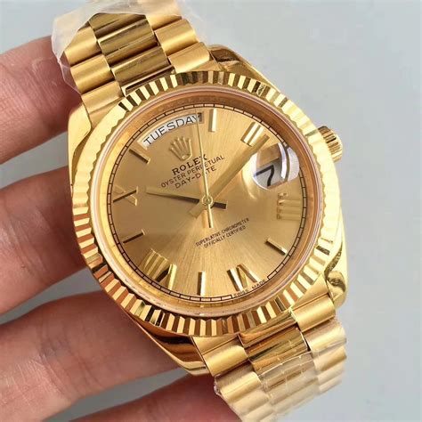 rolex gold day date replica|rolex day of the week.